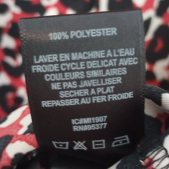 Sanctuary Black & Red Mod Cheetah Print Blouse - Picture 9 of 9